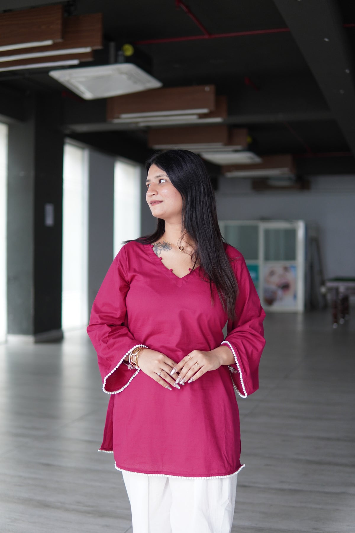 Fuchsia Pink Farshi Salwar Set