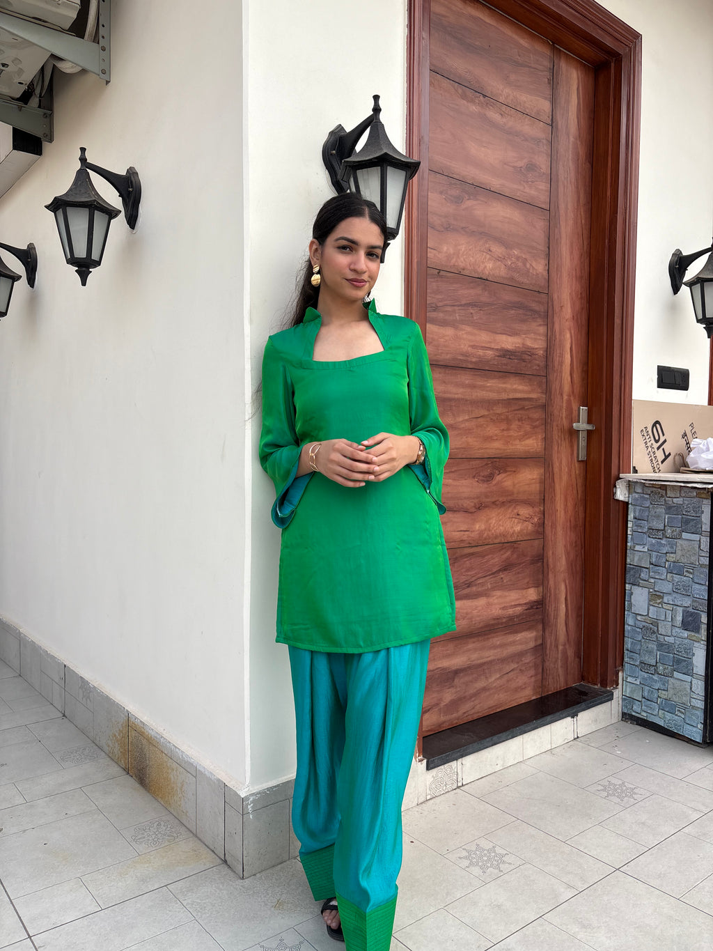 Emerald Green &amp; Teal Co-ord Set 💚